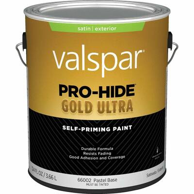 Valspar Pro-Hide Gold Ultra Latex Satin Exterior House Paint, Pastel Base, 1 Gal. - 1 Each - Pastel Base