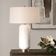 preview thumbnail 2 of 4, Uttermost Iona White Glaze Table Lamp