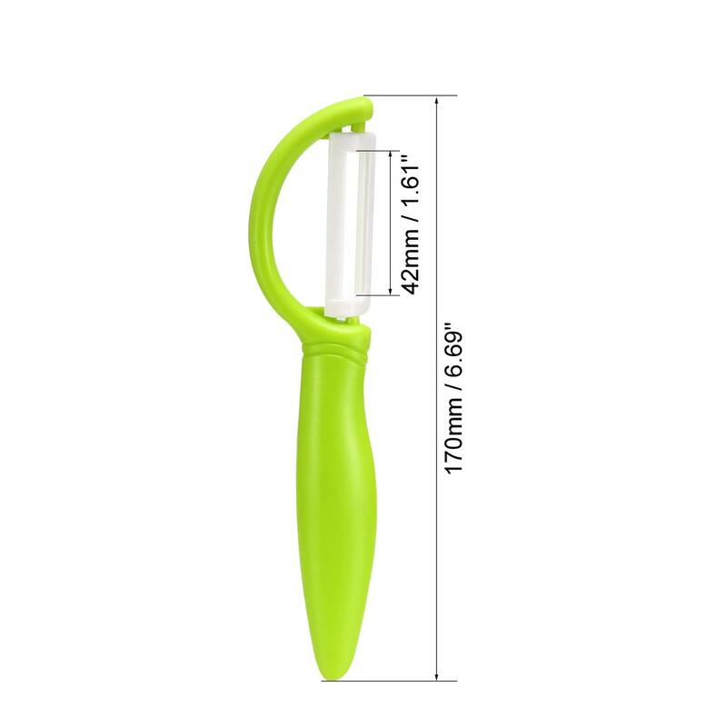 Multi-Peel Straight Peeler Ceramic Cutter for Kitchen Vegetable Green 2Pcs - Green