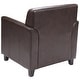 Brielle Brown Leather Office Reception/Guest Chair w/Flared Arms - Bed ...