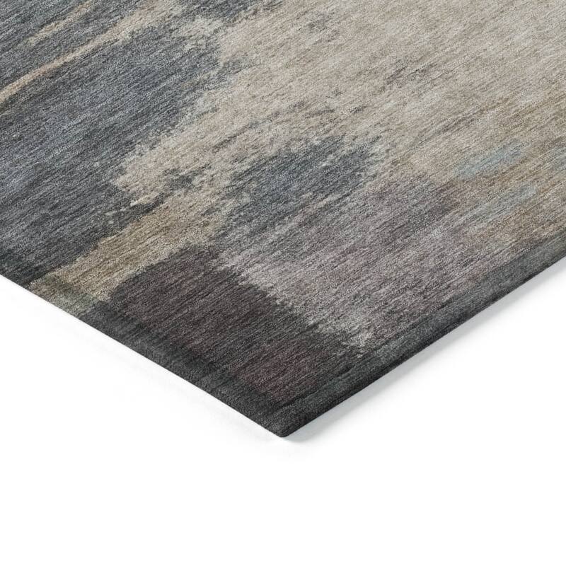 HomeRoots Abstract Transitional Rectangle Outdoor Rug