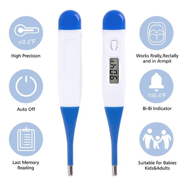 Shop Electronic Digital Thermometer Body Oral Underarm Fever