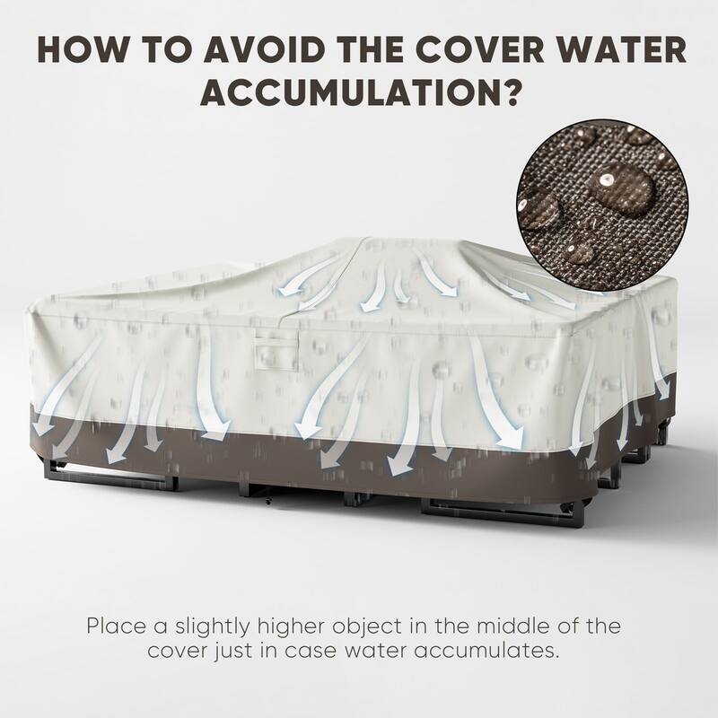 Pocassy Outdoor Sofa Chair Cover Heavy-Duty Waterproof Anti-UV Furniture Protector