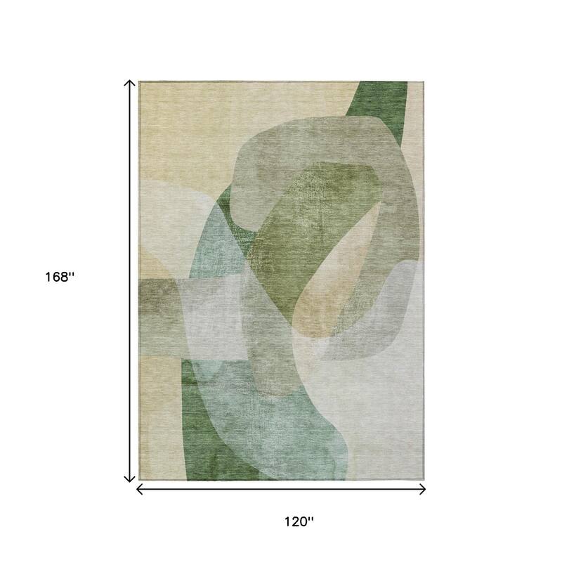 HomeRoots Abstract Transitional Rectangle Outdoor Rug
