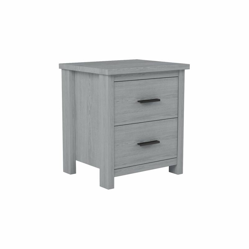 Vintage Wooden Nightstand with Two Drawers
