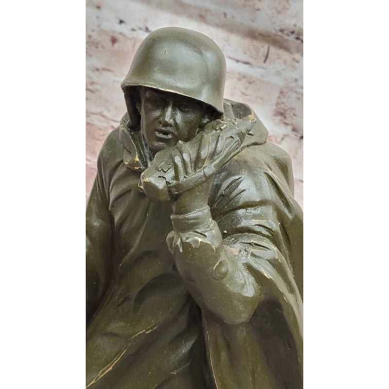 Bronze Wwii Radio Operator Soldier Statue – Military Tribute