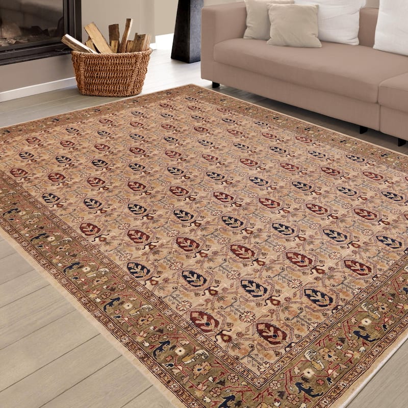 Vintage Herati Bidjar Hand Knotted Wool Rug