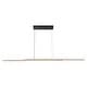 preview thumbnail 8 of 21, 59" Modern Black/Gold Linear Integrated LED Pendant Kitchen Island Light Bar