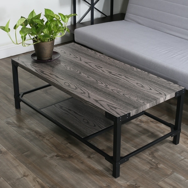 Carbon Loft Maranne Walnut Rectangle Wood/ Metal Coffee Table. Opens flyout.