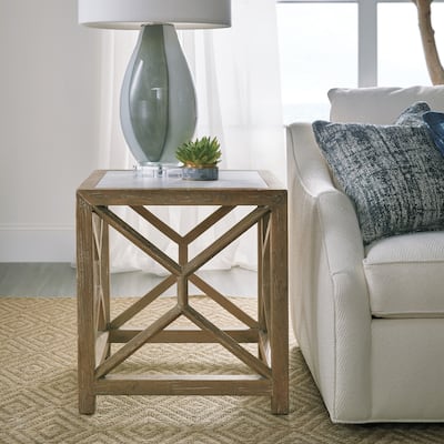 Hooker Furniture Sundance 22" Square Coastal Casual Luxury End Table