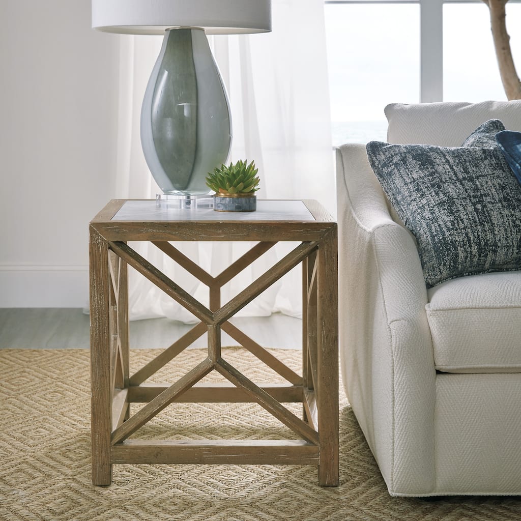 Hooker Furniture Sundance 22" Square Coastal Casual Luxury End Table