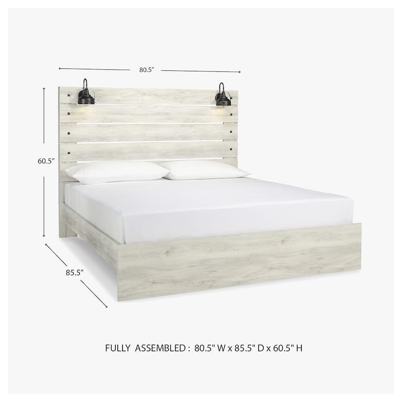 Cambeck Whitewash Panel Bed