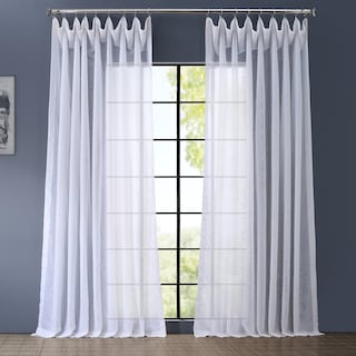 Exclusive Fabrics Double Layer Sheer White Single Curtain Panel (1 Panel)