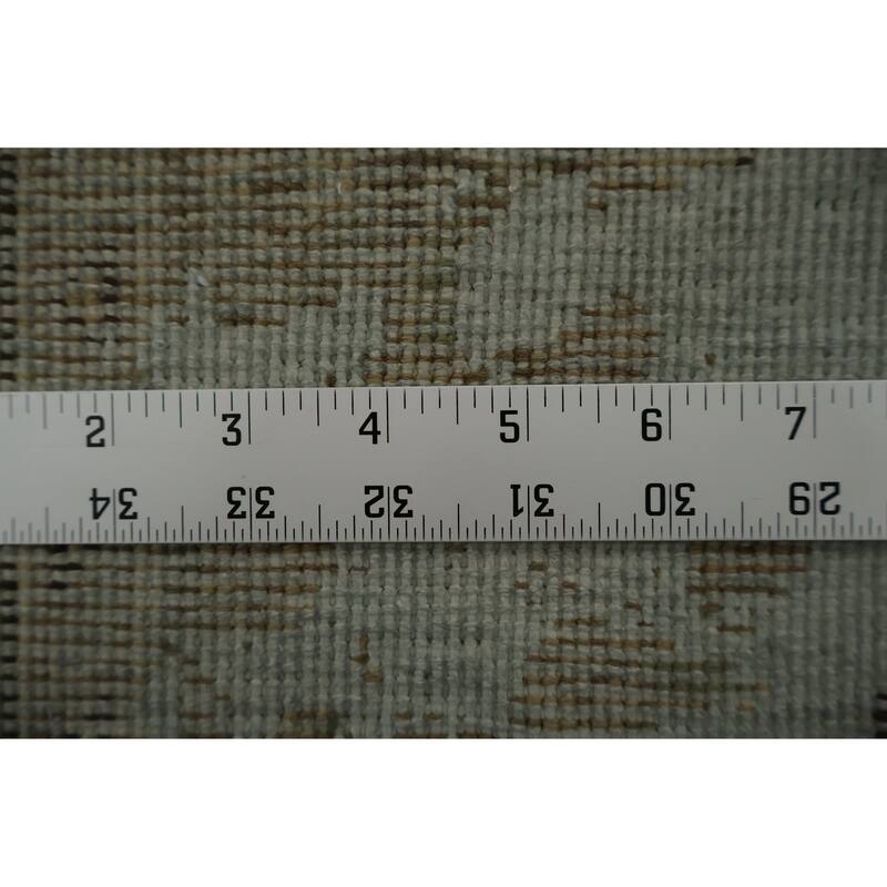 Hand Knotted Oriental 100% Wool Carpet Traditional Floral Green Tabriz Area Rug - 12' 7'' X 9' 3''