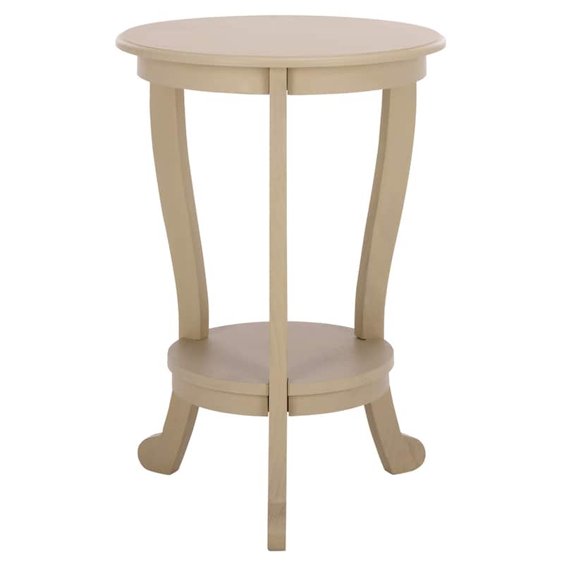 SAFAVIEH Carlotta Grey Pedestal Side Table - 18.1" x 18.1" x 26" - 18"W x 18"D x 26"H - Sand