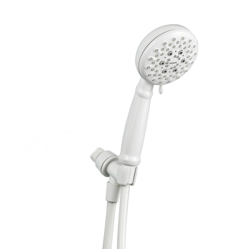 Moen 23046W Banbury Five Function Handheld Shower Head White 4