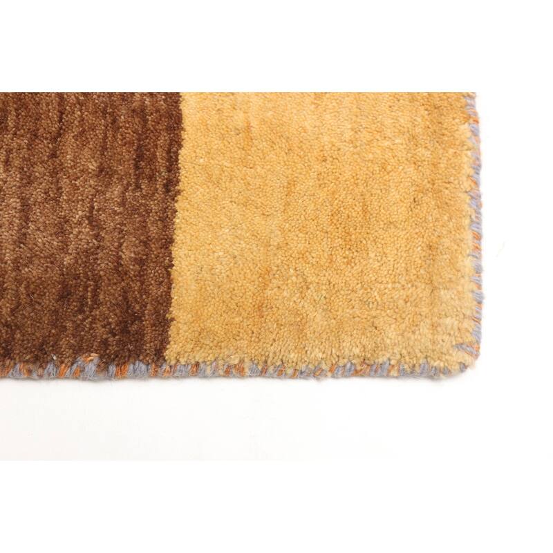 ECARPETGALLERY Hand Loomed Kashkuli Gabbeh Copper Wool Rug - 2'9 x 7'9