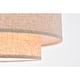 preview thumbnail 7 of 11, Alena Matte Gold 3-Light Two-Tier Fabric Drum Shade Chandelier