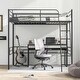 preview thumbnail 4 of 8, Costway Twin Metal Loft Bed Frame with Ladder Loft Bed with Safety