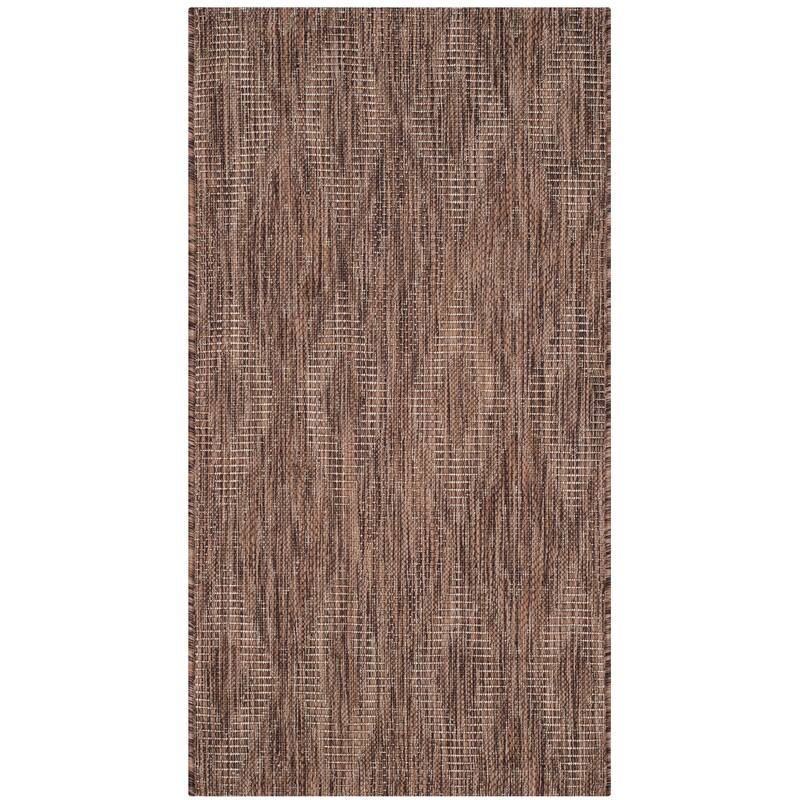 SAFAVIEH Courtyard Marolyn Indoor/ Outdoor Waterproof Patio Backyard Rug - 2' x 3'7" - Brown/Brown