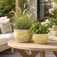 preview thumbnail 45 of 80, Decorative Floral Ceramic Chinoiserie Round Planter - Set of 2