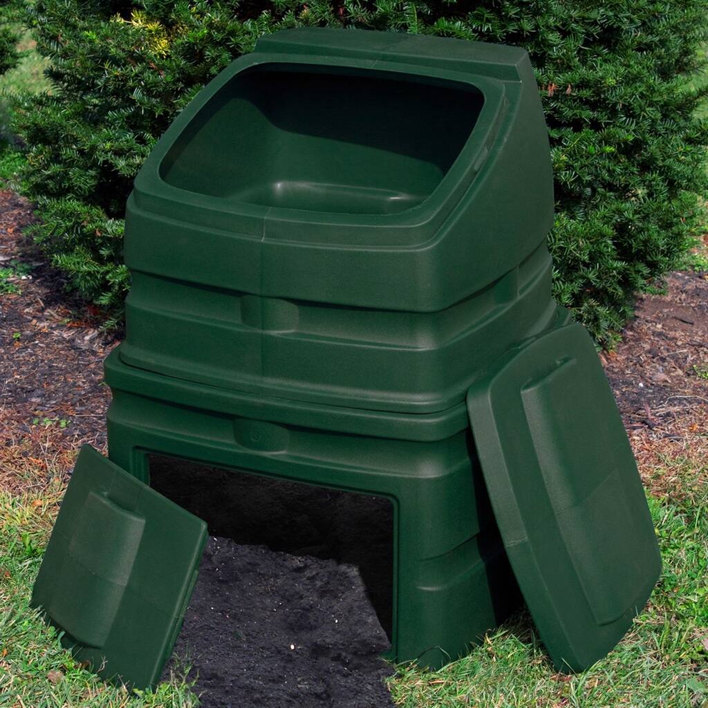 Daily Boutik Green Heavy Duty Plastic Compost Bin - 90 Gallon Capacity