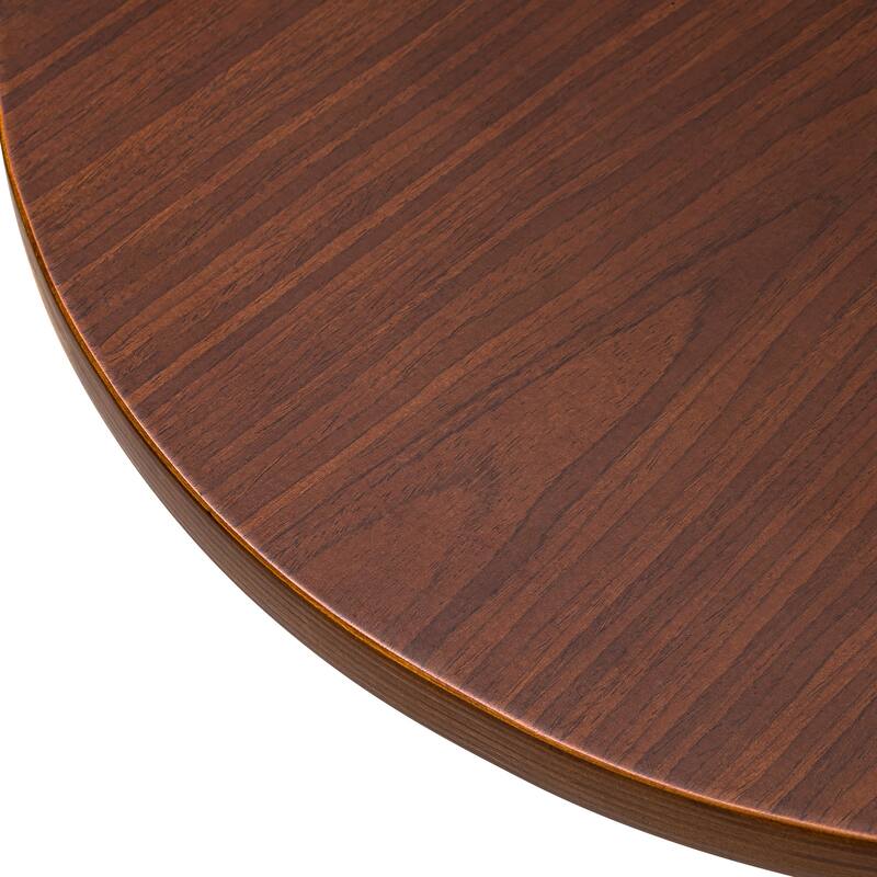 Glitzhome 39.5"H Modern Bistro Walnut Top Round Pub Bar Table