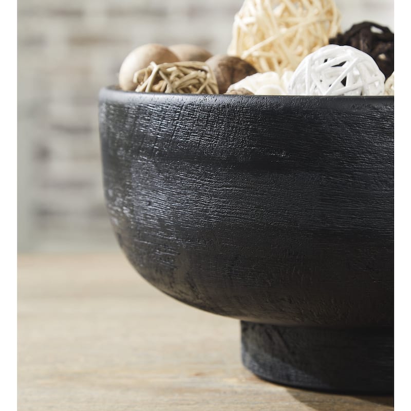 Signature Design by Ashley Brynnington Black Bowl - 12"W x 12"D x 6"H