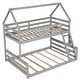 preview thumbnail 12 of 31, Separate Bunk Bed,Two Separate Beds,Twin over Full House Bunk Bed with Built-in Ladder