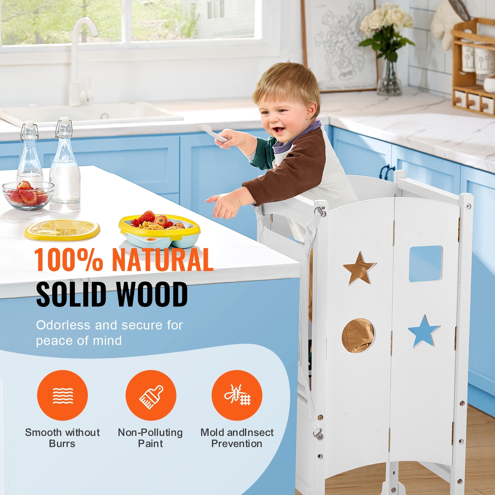 Baby cooking stool on sale