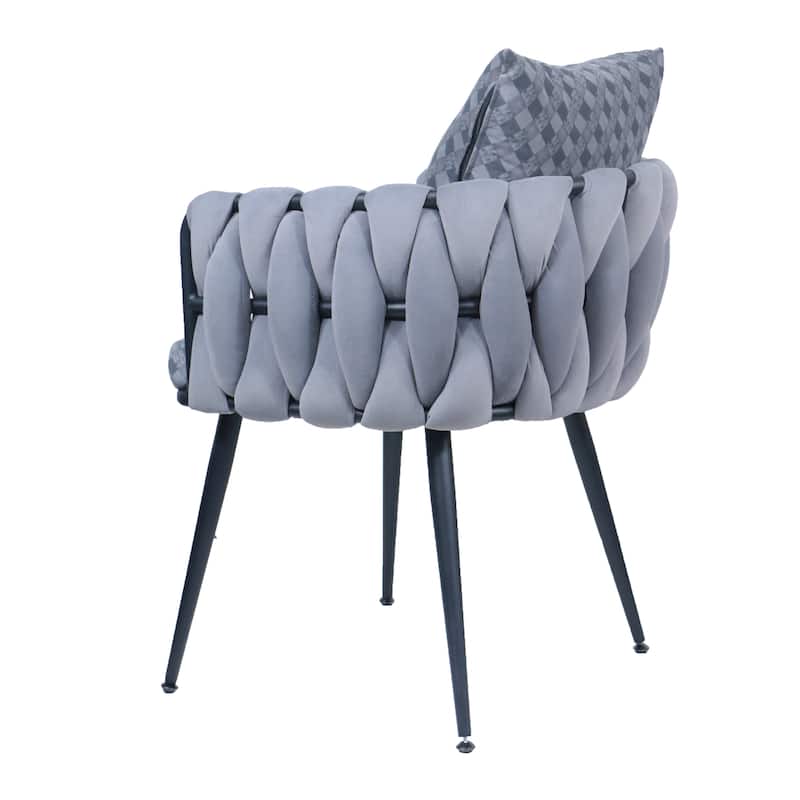 Modern Velvet Dining Chairs Set of 2, Accent Chairs with Upholstered