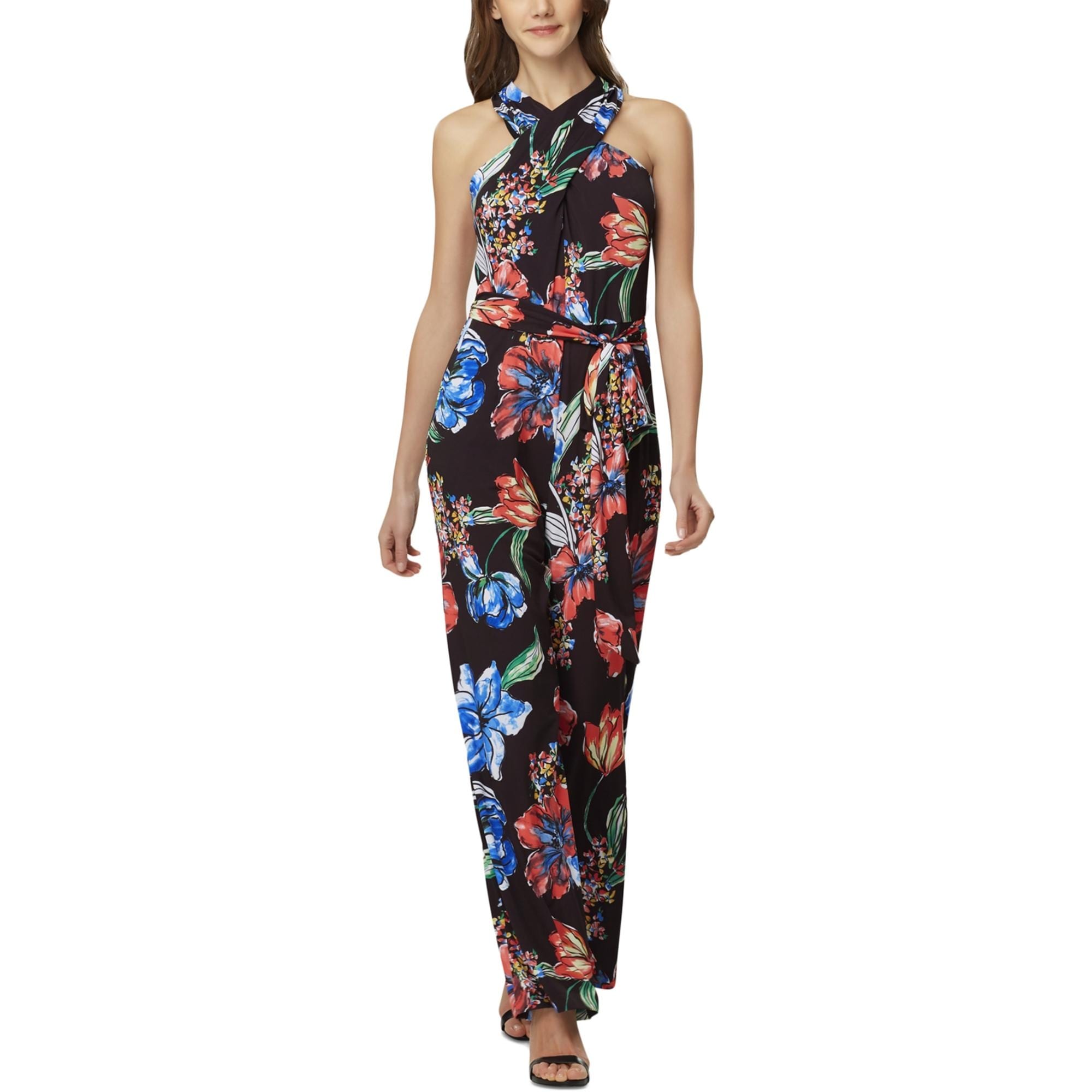 Tahari floral jumpsuit hot sale
