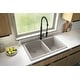 preview thumbnail 6 of 58, Karran Drop-In Quartz 33 in. 1-Hole 60/40 Double Bowl Kitchen Sink Kit