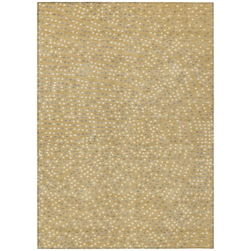 HomeRoots Polka Dot Transitional Rectangle Outdoor Rug