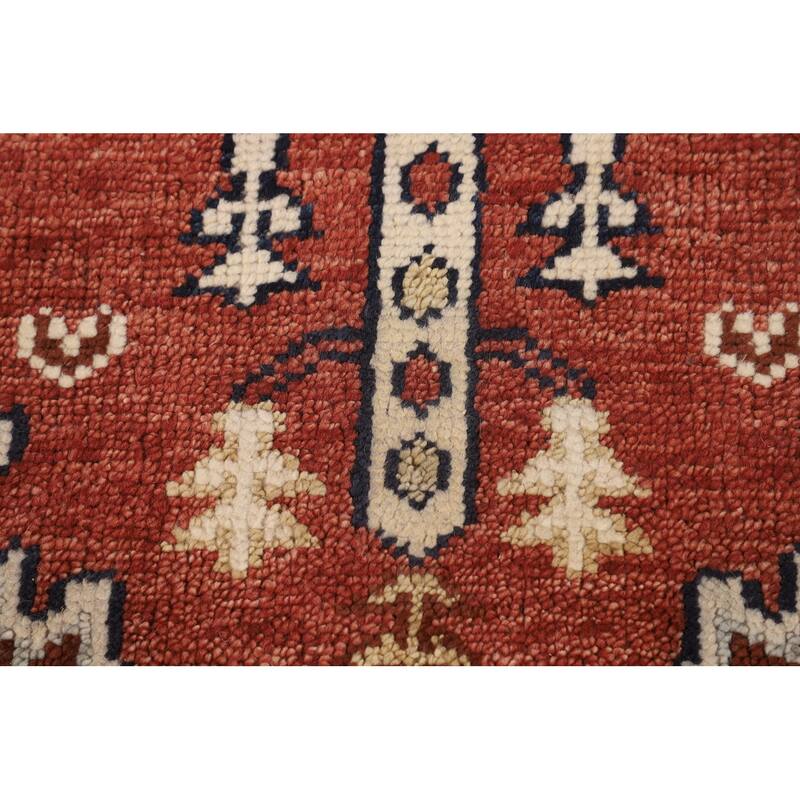 Tabriz Indian Area Rug Handmade Traditional Orange Wool Carpet - 7'11"x 10'1"