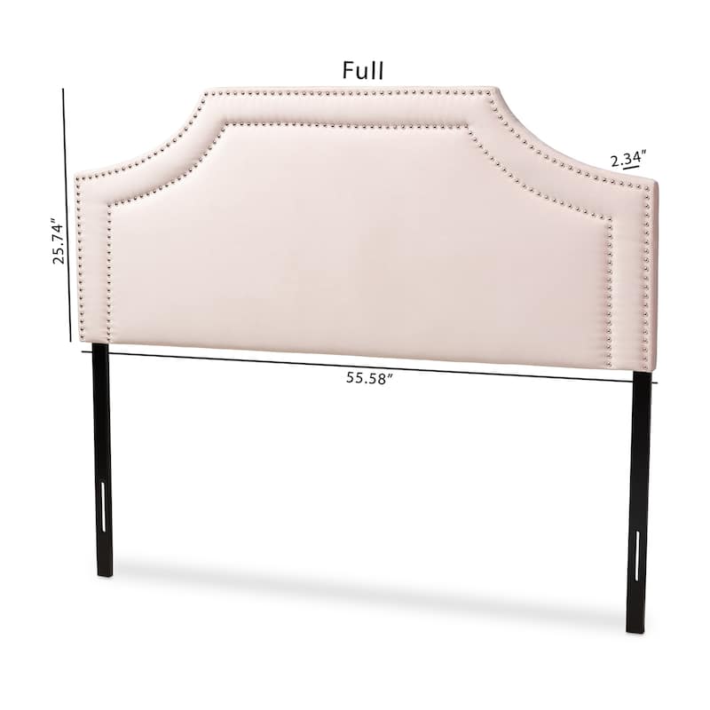Modern Light Pink Velvet Upholstered Queen Size Headboard with Plush Tufting and Soft Glamorous Detailing