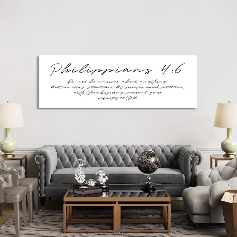 iCanvas "Script Philippians" by Mlli Villa Canvas Print