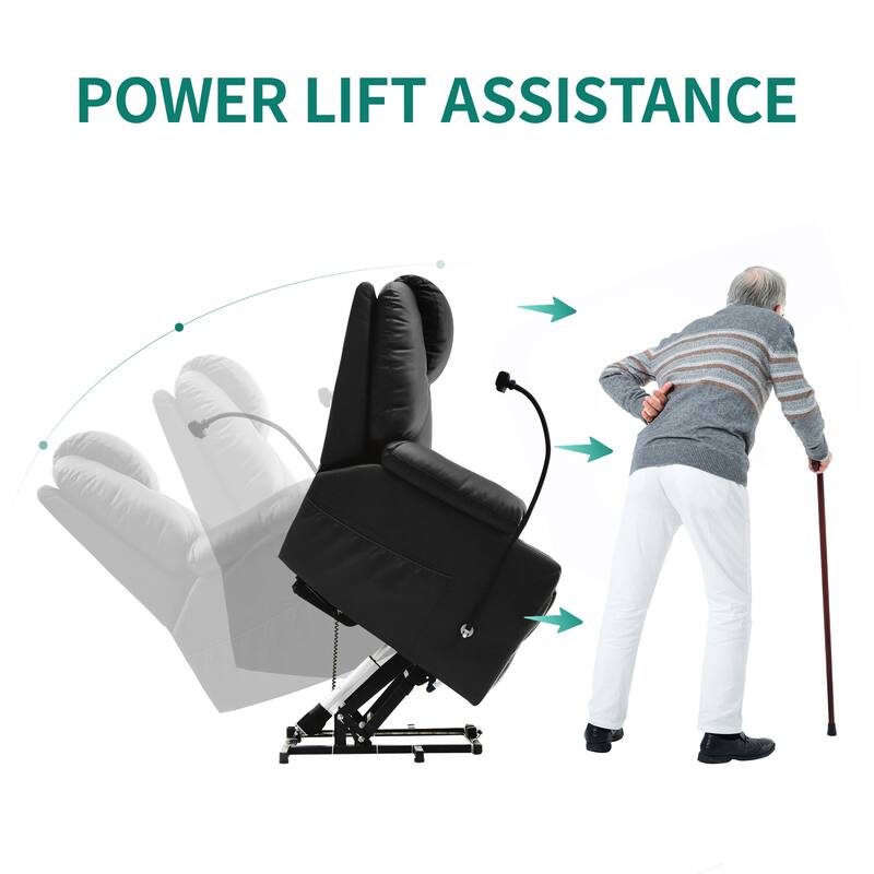 Moasis Faux Leather Reclining Chair Massage with LED and Mobile Phone Holder
