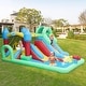 preview thumbnail 3 of 6, Kinbor Bounce House Inflatable Water Slide w/ Jumping Area, Climbing Wall Blower Basketball Rim Water Cannon Splash Pool Tunnel