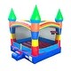 preview thumbnail 2 of 3, Pogo Bounce House Crossover Kids Inflatable Bounce House with Blower, Deluxe Rainbow