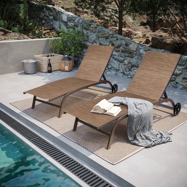 metal chaise lounge chairs with wheels