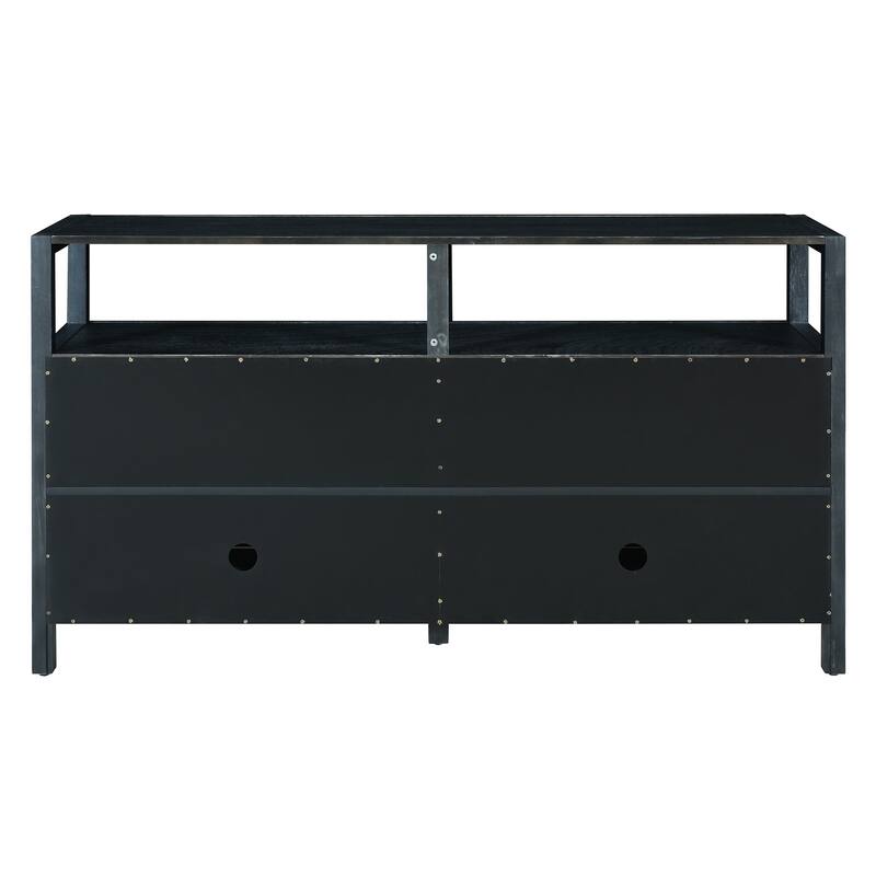 Sideboard with open storage and Adjustable Shelves