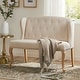 preview thumbnail 2 of 10, Adrianna Contemporary Wingback Loveseat by Christopher Knight Home