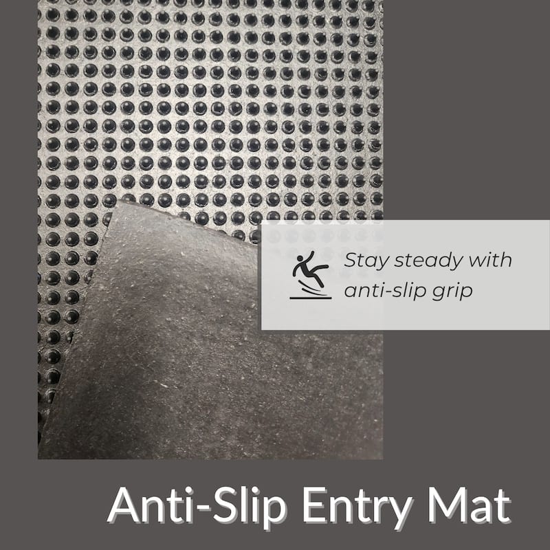 Heavy Duty Rubber Scraper Front Door Mat 30"x18"