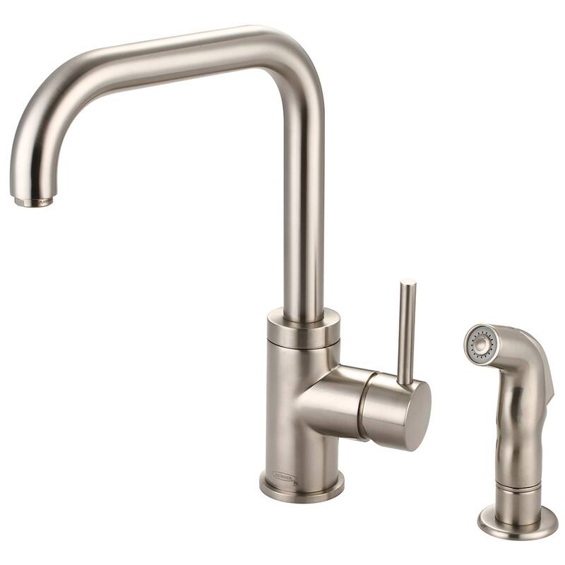 Pioneer Faucets Motegi 1.5 GPM Single Hole Kitchen Faucet with 8" 90 - Brushed Nickel