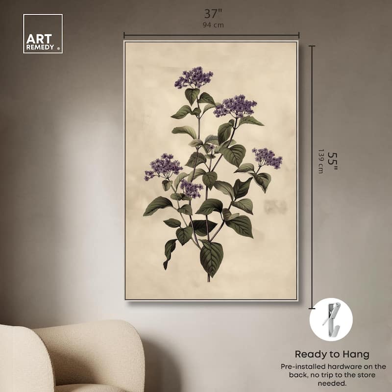Purple Hydrangea Canvas by Art Remedy