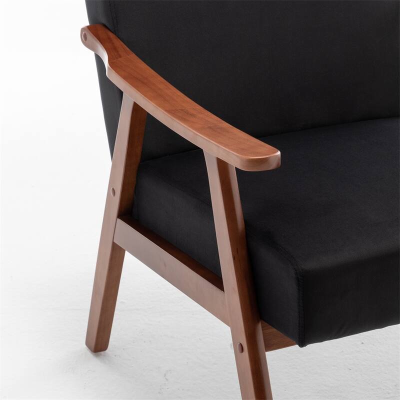 Mid-Century Modern Chair,Living Room Chair with Solid Wood Frame