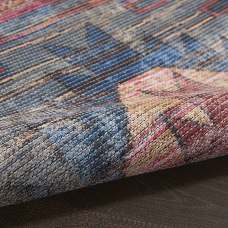 Panex Power Loomed Distressed Geometric Area Rug By HomeRoots - 8' Runner