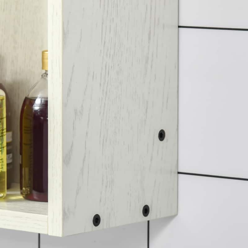 Bathroom Medicine Cabinet with Mirror, Storage Shelf,White