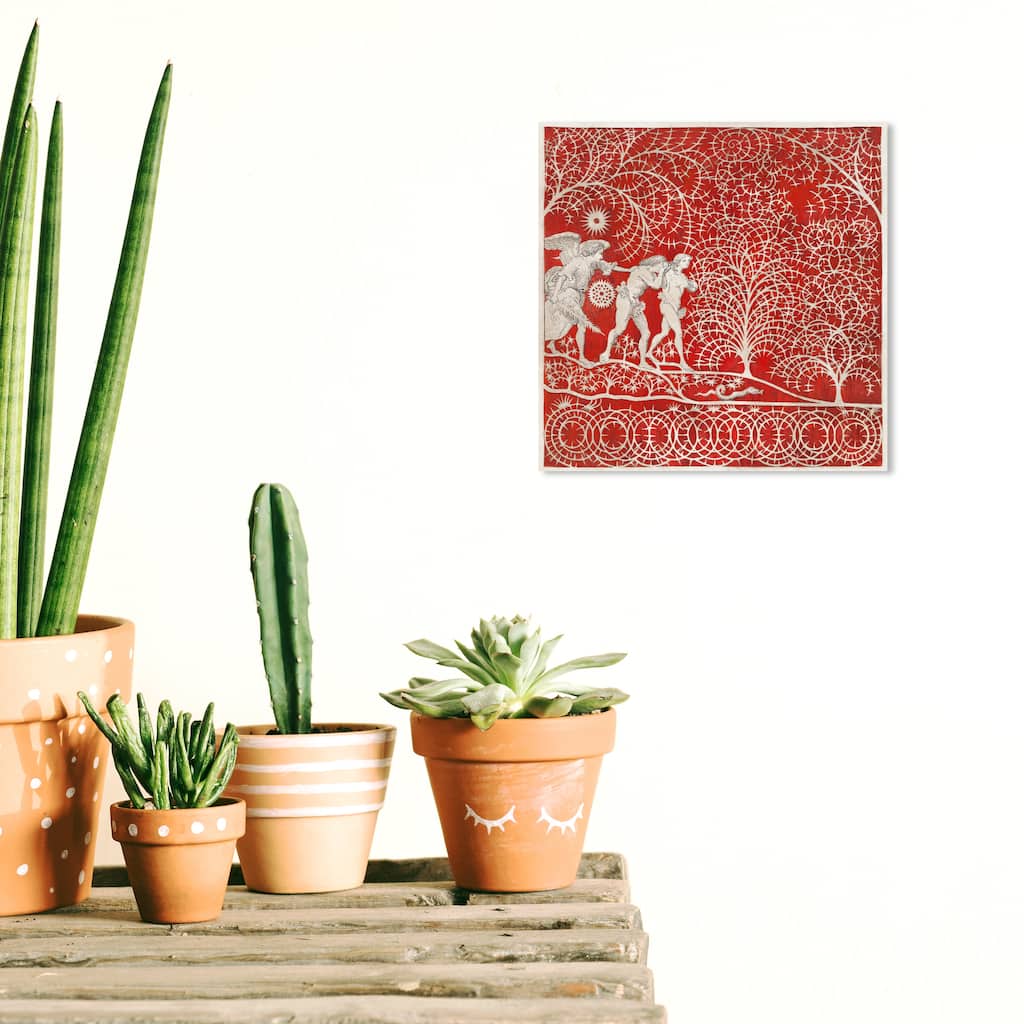 Wynwood Studio Canvas Classic and Figurative The Expulsion from Eden Red and Traditional Wall Art Canvas Print